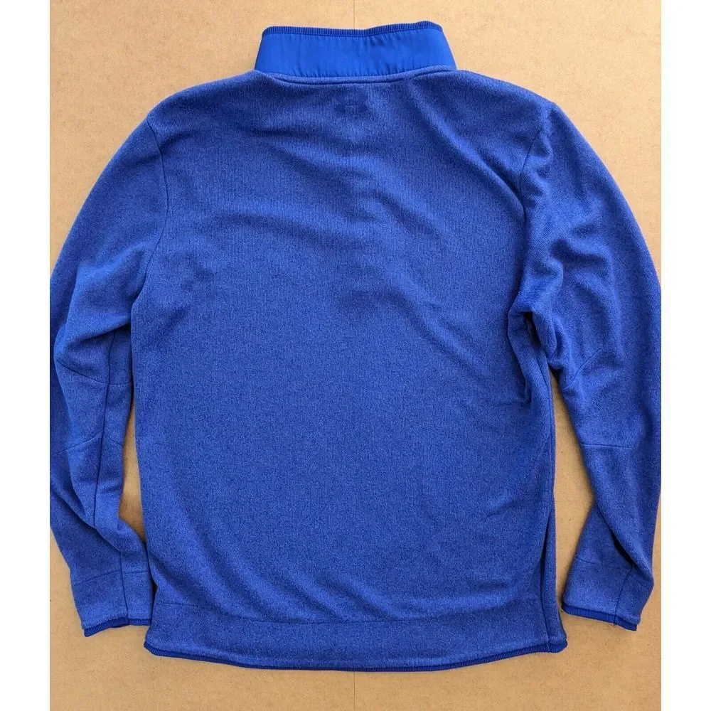 Under Armour Golf Mens Pullover Large Blue ColdGear Loose Long Sleeve‎ 1/4 Snap